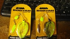 Booyah spinnerbait, "pond magic", 2 ct,  2 colors, nip, 3/16 oz, free shipping
