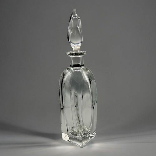 Daum France Decanter Flame Stopper Crystal EUC 1960’s Heavy 15” Asymmetrical - Picture 3 of 7