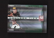 2008 Elite Extra College Ties Green Dusty Coleman/Aaron Shafer Shockers #/1500