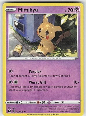 Mimikyu 080/196 Rare Lost Origin Pokemon NM