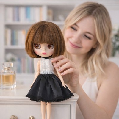 2 Teilig Blythe Kleid Set Kostüm Rock und Chiffonbluse Blythe Outfit 