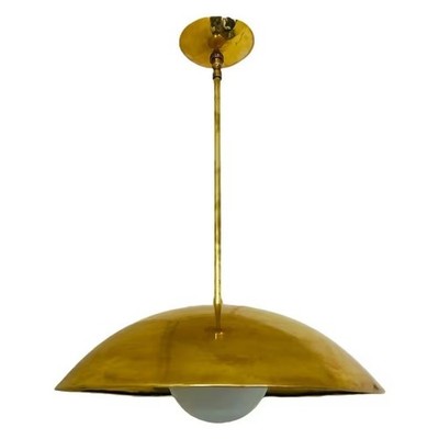Handcrafted Brass Dome Pendant Light Mid-Century Modern Hanging Ceiling Lamp