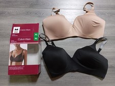 Calvin Klein Bras Adult X-Large Black/Honey Microfiber WireFree 2-Pack Womens