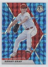 2021 Panini Mosaic Reactive Blue Mosaic Prizm Sonny Gray #99 f2v