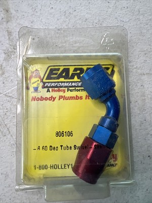 Earls Fitting Hose End Banjo AN Hose Banjo  #806106 Holley 60 Deg