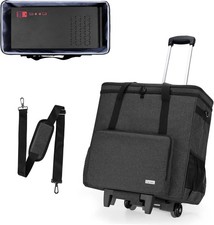 CURMIO Rolling PC Carrying Case, Double Layers Desktop Tower Travel Bag 1759TUP1
