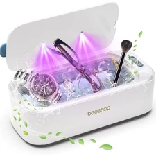 Ultrasonic Jewelry Cleaner - 550ml(19oz) Ring Cleaner with Degas Function, 2 Tim