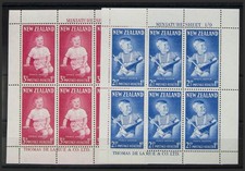 New Zealand. Block Sheet. ** MNH Yvert 13/14. 1963. Block Sheets. MAGNIFICENT.