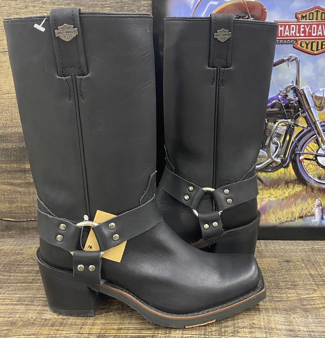 Womens black cheap moto booties