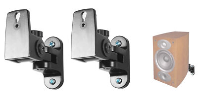 Pair Hidden Wall Swivel Brackets For Polk Audio RTI A1 Bookshelf Speakers