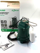 Zoeller 1052 1/3 HP Cast Iron Submersible Sump Pump 115V 48 GPM Non-Clogging