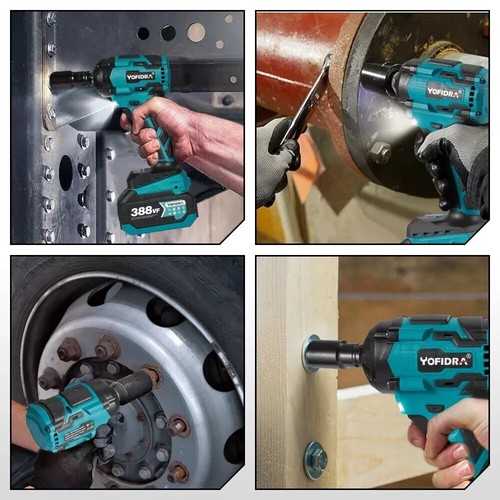 AVVITATORE A IMPULSI 1000NM A BATTERIA 18V CHIAVE A PERCUSSIONE SENZA SPAZZOLE - Foto 9 di 12