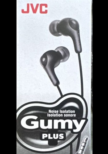 JVC Gumy Plus in-Ear Headphones With Microphone & Remote Control Black NEW