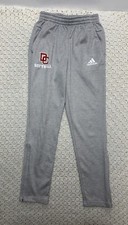 Adidas Track Pants Mens Sz  S Gray  Tapered  Zipper Legs Drawstring Softball DC