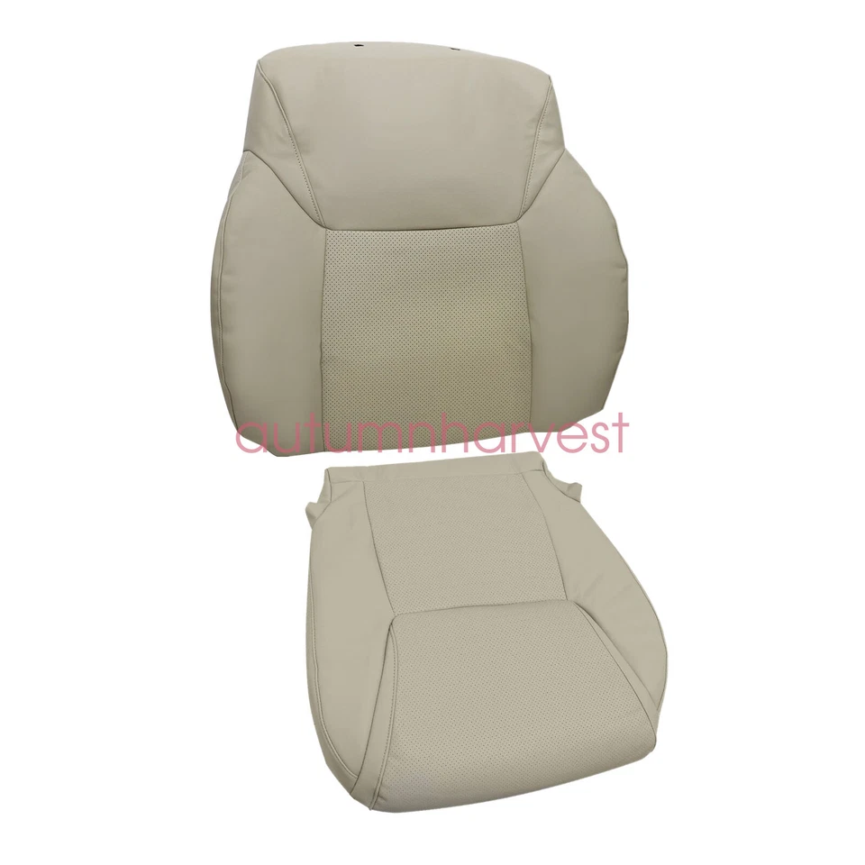 For 08-15 Lexus Lx570 Both Side Top & Bottom Perforated Leather Seat Cover Tan - Image 4 of 4