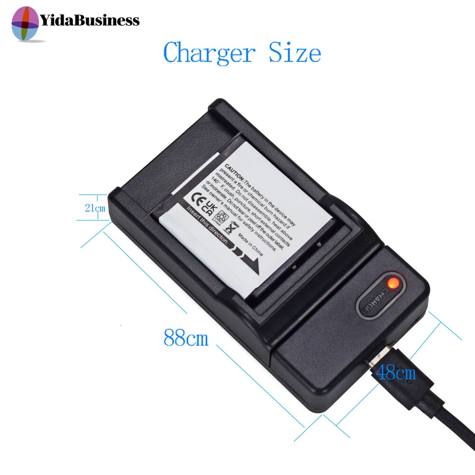 Carregador de bateria para Pentax D-LI68 FNP50 Opito Q7 Q10 S10 S12 A36 A40 - Imagem 4 de 4