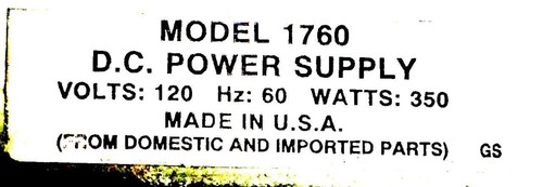 BK Precision 1760 Triple Output DC Power Supply 120V 60Hz 350W - Picture 4 of 4