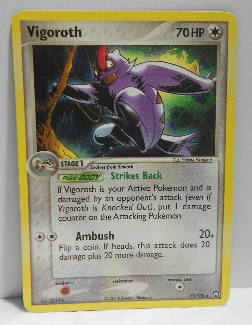 Pokemon TCG Vigoroth * 41/108 * EX Power Keepers * Uncommon * Regular * 2007