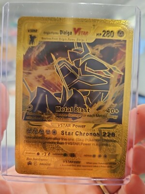 Origin Forme Dialga VStar Gold Foil Fan Art Vinyl Collector