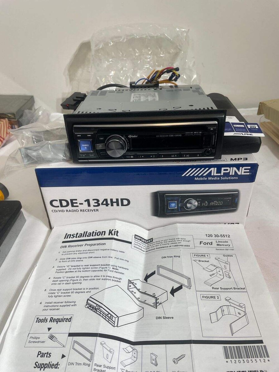 Alpine CDE-134HD CD/HD Radio Receiver USB: IPHONE/IPOD/MP3