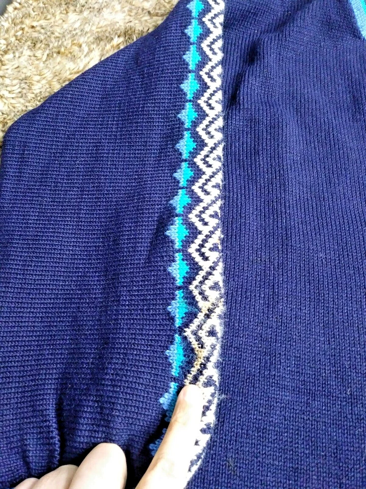 Suéter Tejido Pesado Vintage ANTIGUO Bebhinn Marten 100% Pura Lana Nueva Cuello en V Talla M Foto 3 de 4