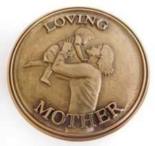 Loving Mother Brass Casket Coffin Memorial Medallion Magnetic Batesville NEW