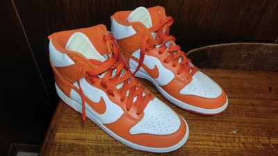 Nike Hombre Dunk Alto Syracuse Naranja Blanco Zapatillas Tamaño UK 9 US10  EUR44 | eBay