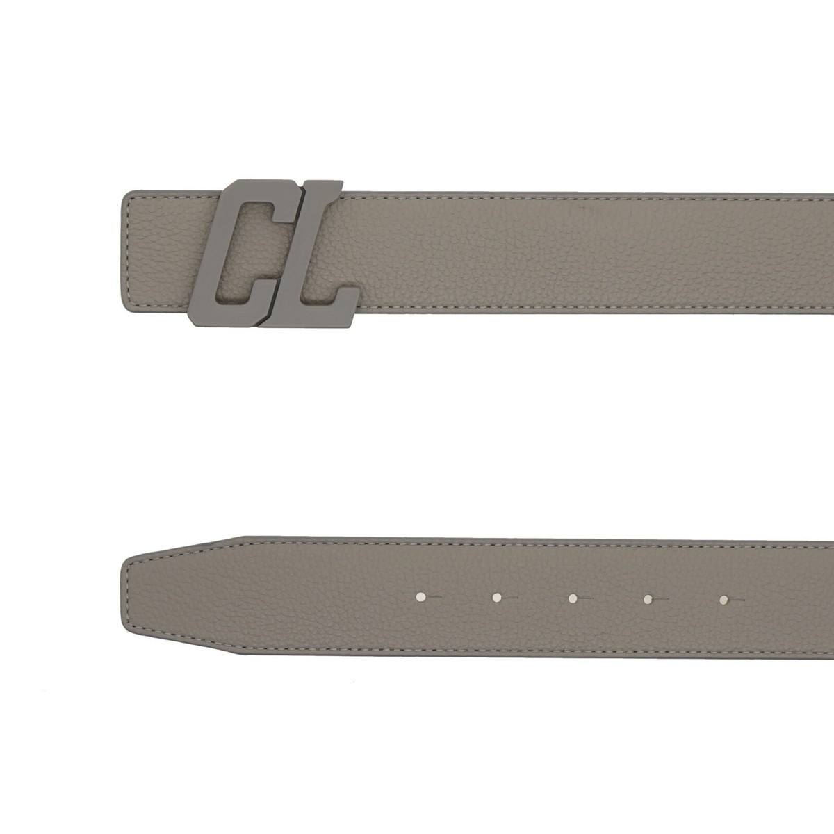 Christian Louboutin cl logo belt SILVER ANTHRACITE belt sz 90/35 with box Christian Louboutin Men main image 2