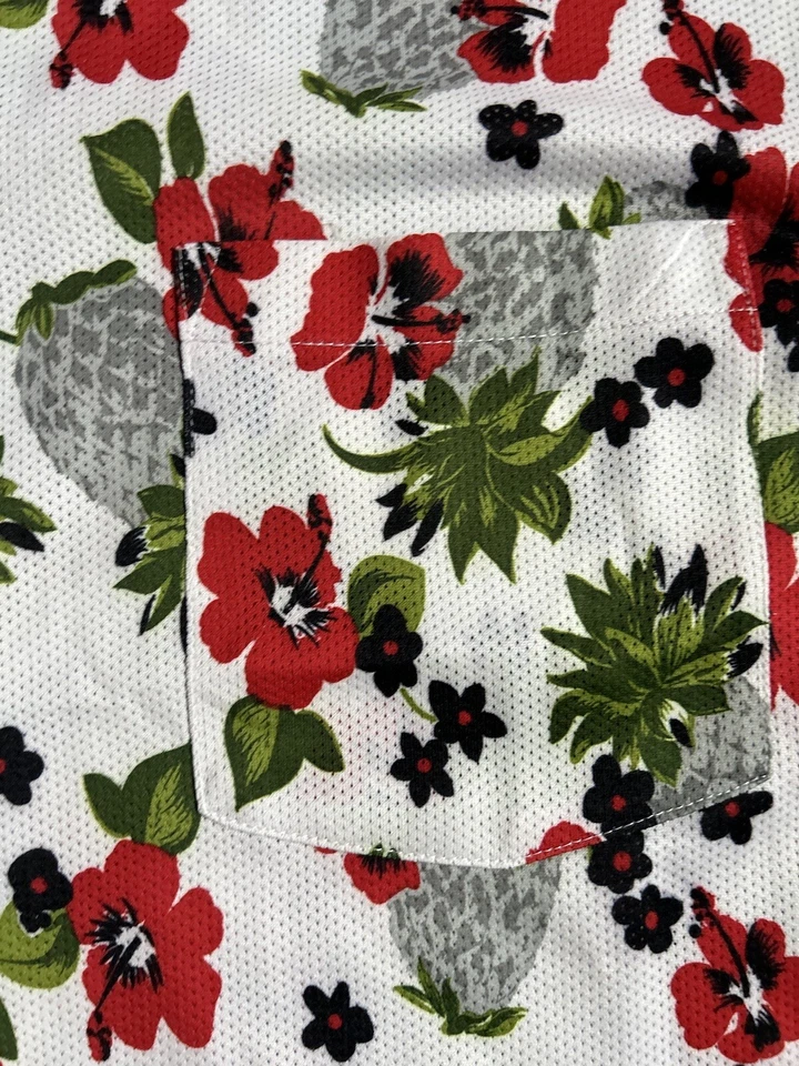 Camisa Hawaiana Colorida Vintage Burnside Talla XL Patrón Floral Abotonada Foto 4 de 4