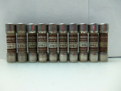 Nice Lot Bussmann Limitron KTK 1 Amp Midget Fuses 600 Volt