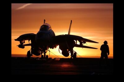 F-14 Tomcat PHOTO Grumman F14 US NAVY Jet Fighter Sunset Top Gun Movie Plane