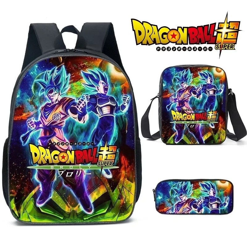 Dragon Ball Conjunto Escolar 2 Mochila + Estuche Vegeta Sonido Goku College