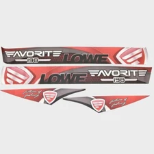 LOWE FAVORITE 198 USA RED 2340149 GRAPHIC DECALS SET OF 4 MARINE BOAT