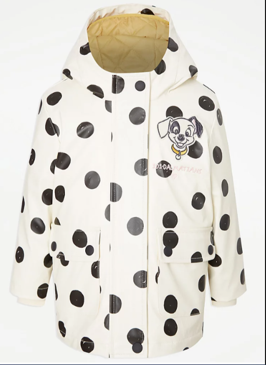 BNWT Disney 101 Dalmatians White Spot Fisherman Jacket Boys Kids From George