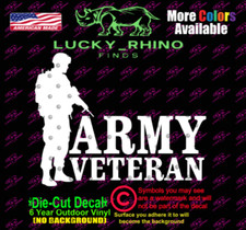 USA Army Veteran Soldier Military America Car Window Vinyl Decal Sticker