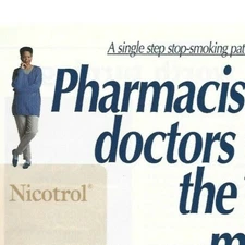 NicoDerm CQ Print Ad, Nicotrol Stop Smoking Patch, American Cancer Society Ad