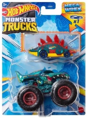 HOT WHEELS - MATTEL MEGA WREX Doppel Pack Bonus Car Monster Trucks Hot Wheels Truck 1:64 Mattel Neu