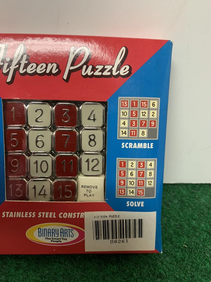 Fifteen Puzzle-Stainless Steel Construction Travel Game-New(2000) - Image 3 of 4