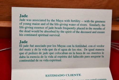 Vtg Guatemala Casa Del Jade Triple Strand 925 Silver Jade Bead Necklace w Box - Picture 10 of 23