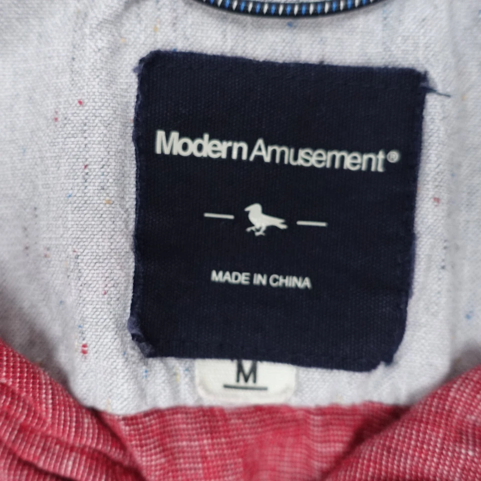 Camisa de Diversión Moderna Hombre Rosa Mediana Manga Corta Cuello Clásica Abotonada Foto 3 de 4