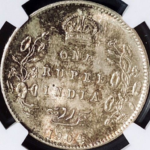 INDIA, British. 1904, Rupee, Silver - NGC MS62 - Calcutta - Picture 5 of 6