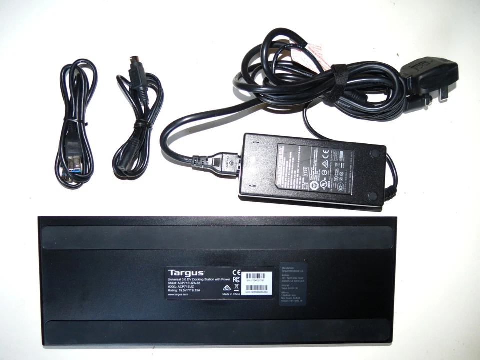 Targus ACP71EU Universal Laptop PC HDMI Dual Display Monitor Docking Station Lot - Image 2 of 2