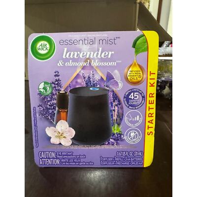 Air Wick Essential Mist Starter Kit Lavender & Almond Blossom Diffuser + Refill