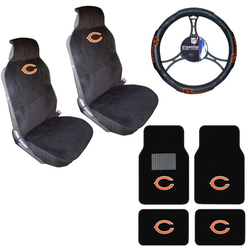 NFL Chicago Bears Car Truck Seat Covers Steering Wheel Cover & Floor