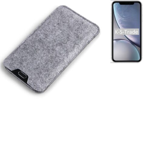 Pour Apple iPhone XR Housse pochette sac étui protection feutre grise - Afbeelding 1 van 3