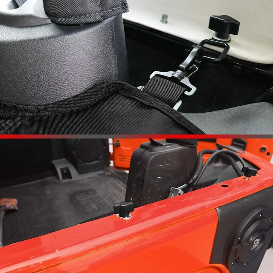 Hardtop Quick-Release Thumb Screw Nut Washer Tie-Down D-rings For Jeep Wrangler - Imagem 2 de 4