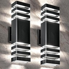 MZLITI Outdoor Wall Light Fixture, Modern Up and Down LED Exterior Lighting 5000