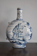Gourde aplatie en Faïence de Delft - Circa 1800