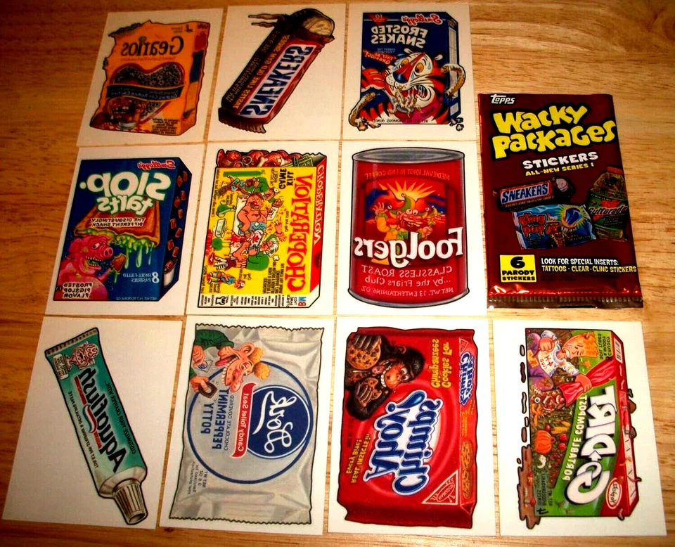 2004 Wacky Packages All New Series 1 {ANS1} Complete Set of **TATTOOS** 10/10 - Image 1 of 1