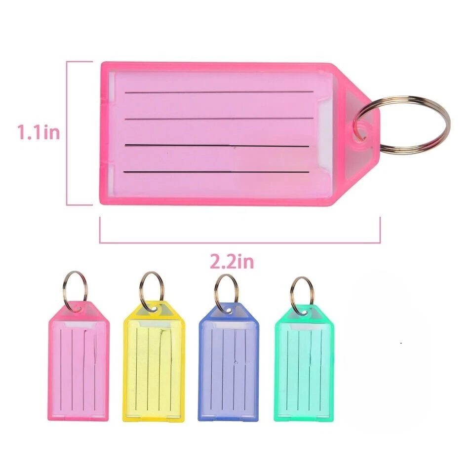 Etiquetas clasificadas para llavero de plástico colorido surtidas de 1-100 piezas Foto 2 de 4